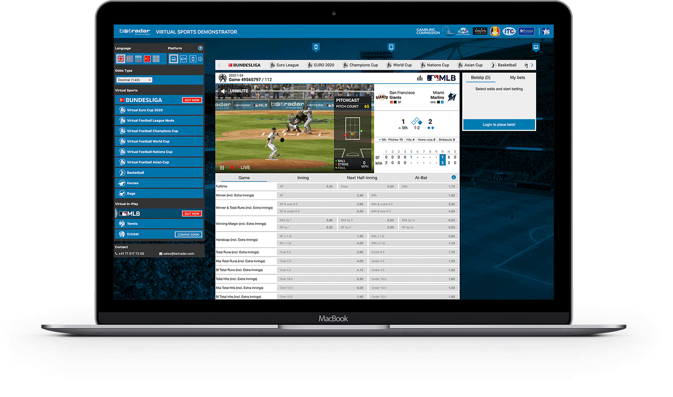 Virtual Sports Laptop visual